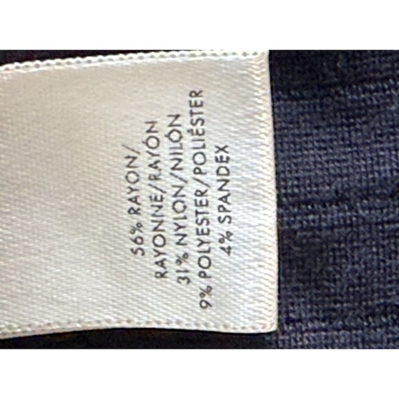 Ann Taylor Navy Midnight White Boatneck Stripe 3/4 Sleeves Blouse Size Small - Picture 3 of 4